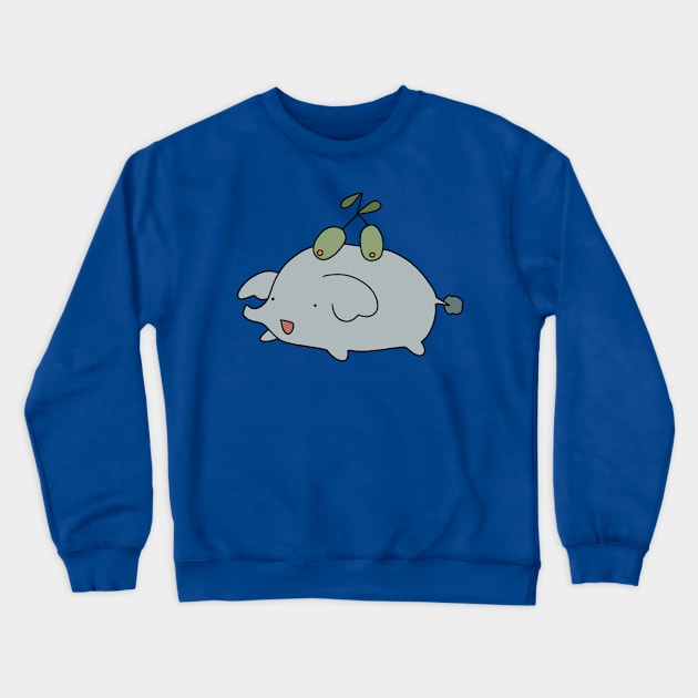 Olive Elephant Crewneck Sweatshirt by saradaboru